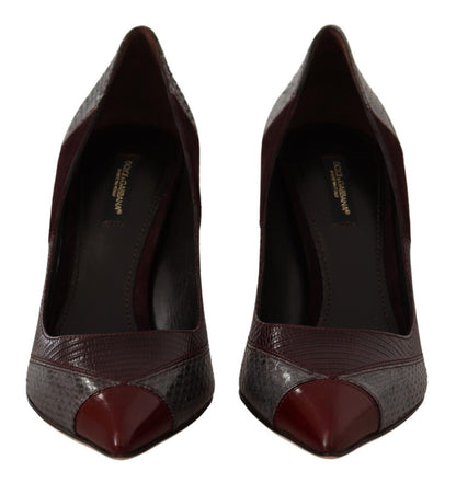 Multicolor Exotische Leder Absätze Pumps Schuhe