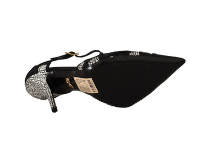 Schwarz Kristalle T-strap Heels Pumps Schuhe