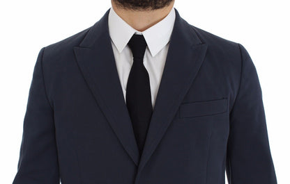 Blauer Baumwoll-Stretch-Blazer
