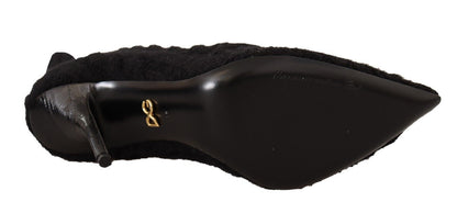 Schwarze Stretch-Socken Kniestrümpfe Schuhe