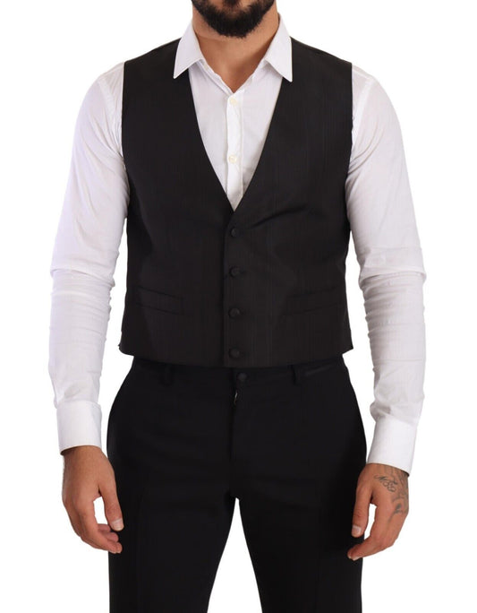 Graue Seidenweste Slim Fit Weste Formal Vest