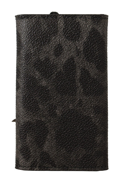 Schwarzer Leopard Schlüsselanhänger Etuihalter Etui Gray