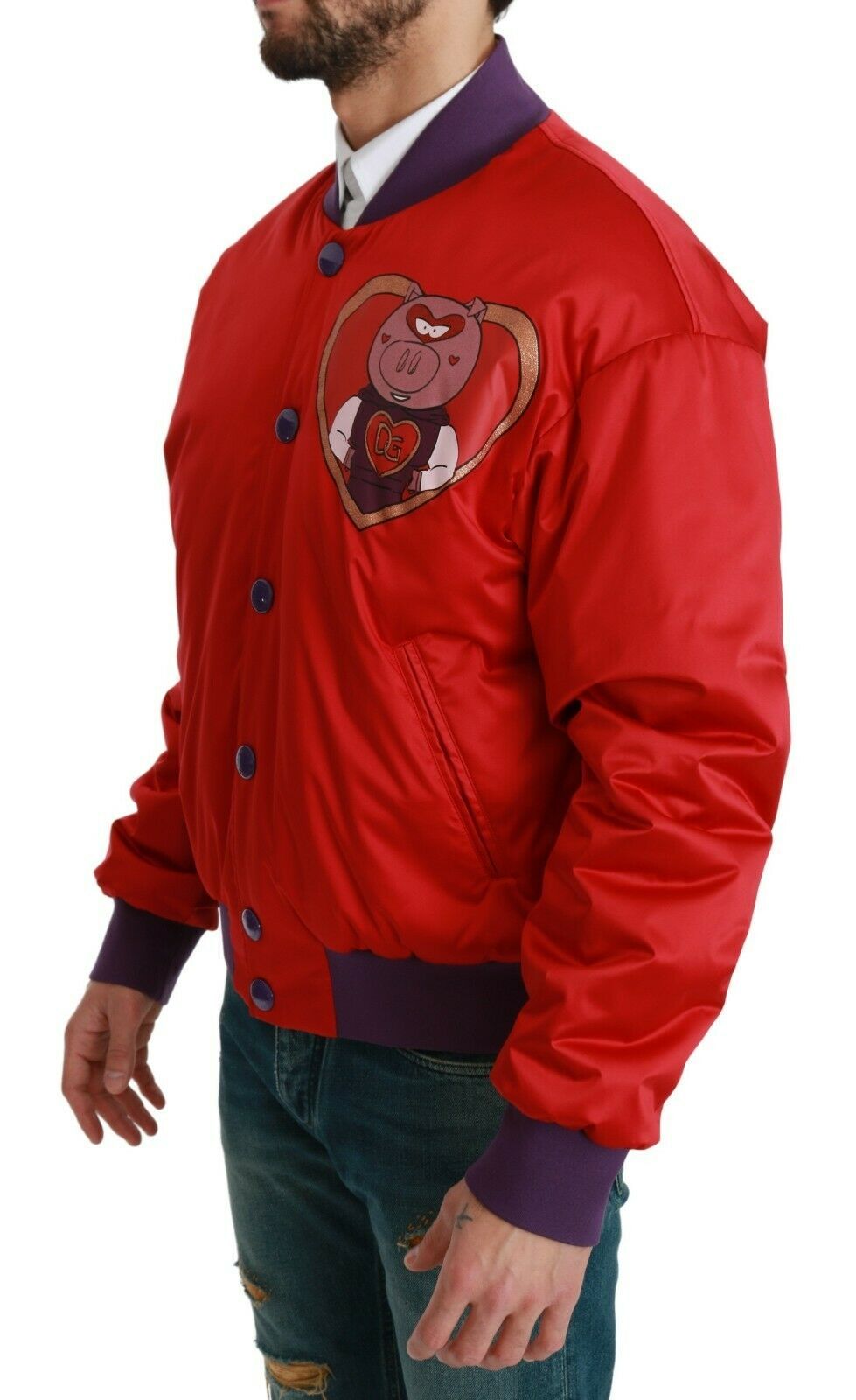 Rote YEAR OF THE PIG Bomberjacke