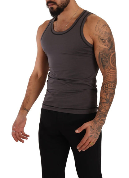 Graues ärmelloses Baumwoll-Tank-Top T-Shirt Unterwäsche