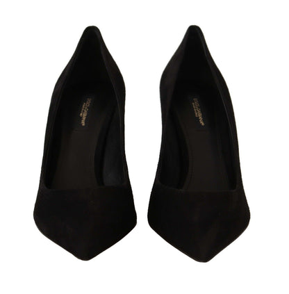 Schwarze Wildleder High Heels Pumps Klassische Schuhe