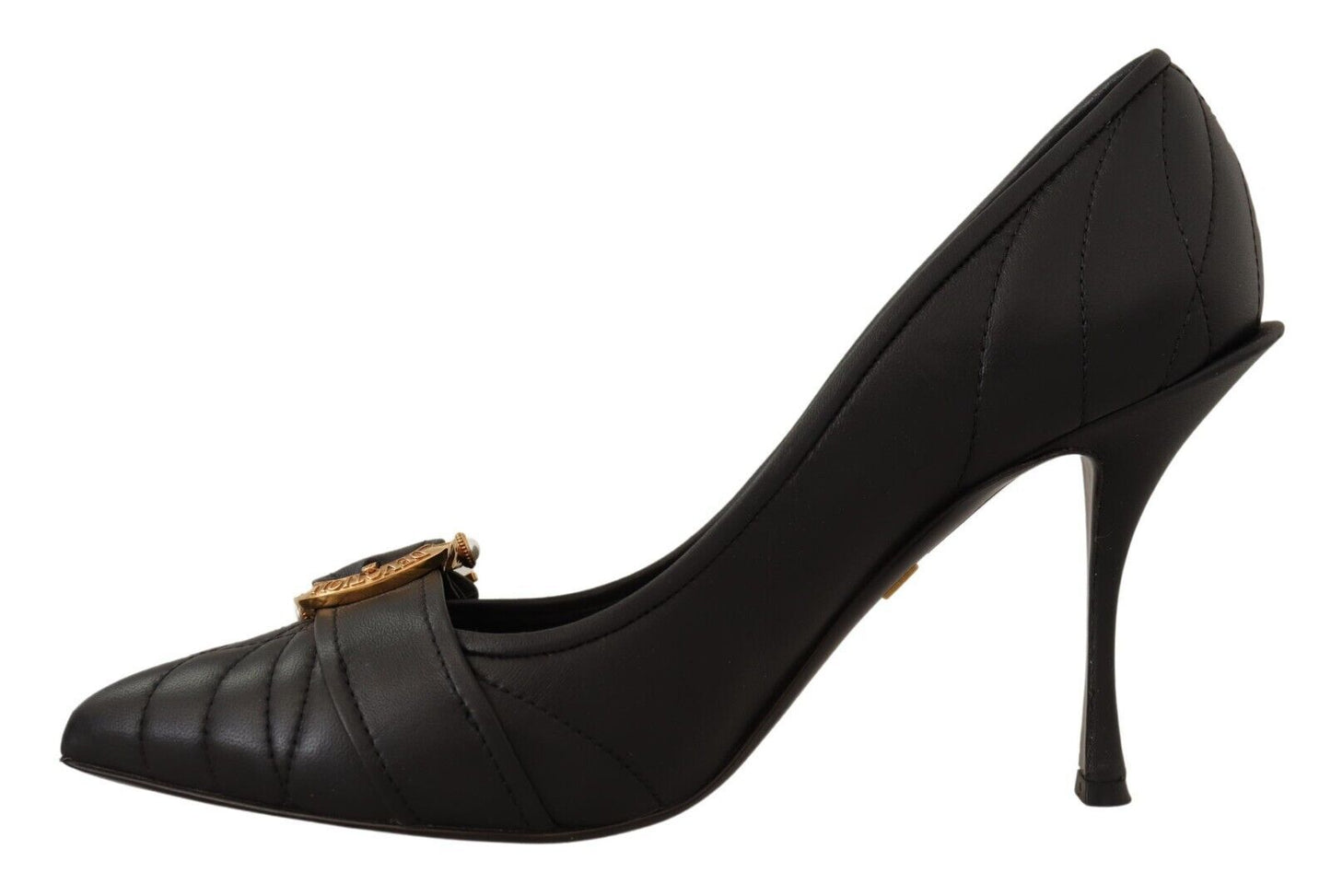 Schwarz Devotion Leder Absatz Pumps Schuhe