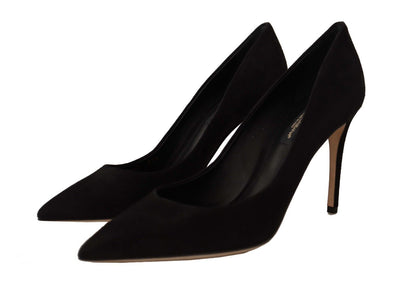 Schwarze Wildleder High Heels Pumps Klassische Schuhe