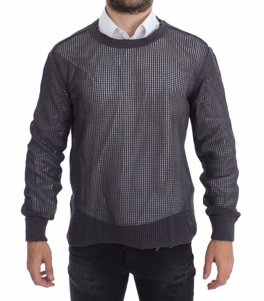 Lila Runway Netz Pullover Netzpullover