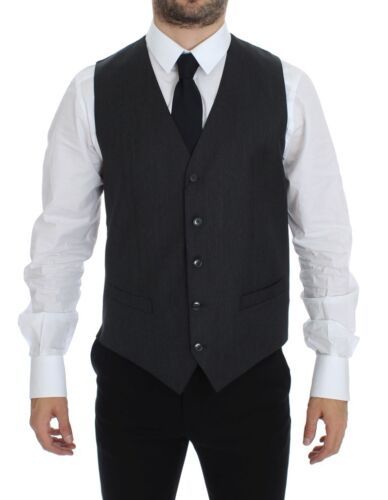 Graue Wolle Formal Dress Vest Gilet Weste