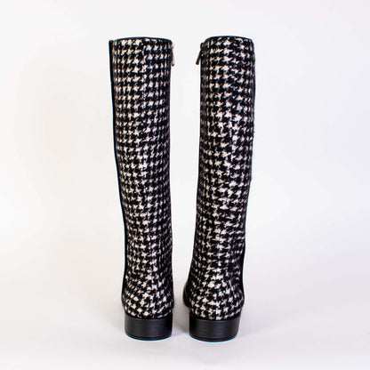 Schwarze Lederstiefel