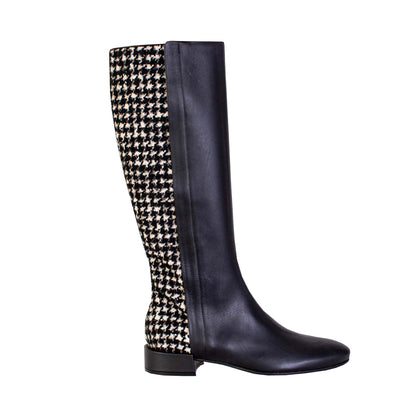 Schwarze Lederstiefel