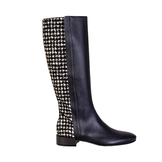 Schwarze Lederstiefel