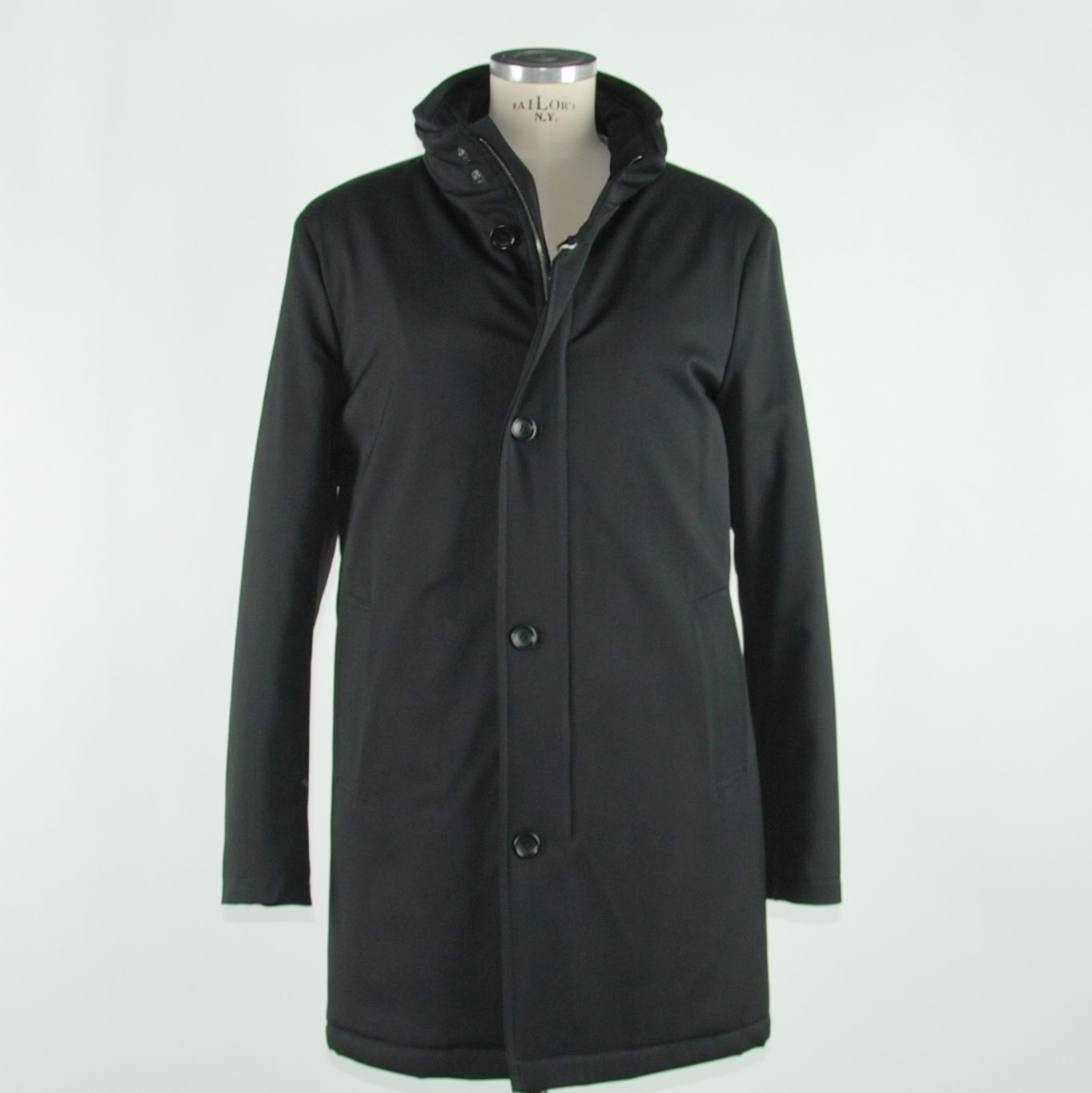 Schwarze Vergine Jacke aus Wolle