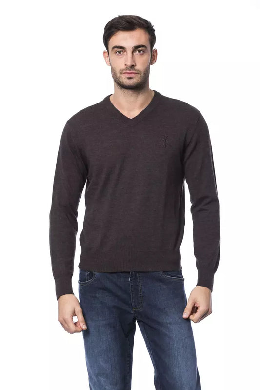Brauner Pullover aus Merinowolle