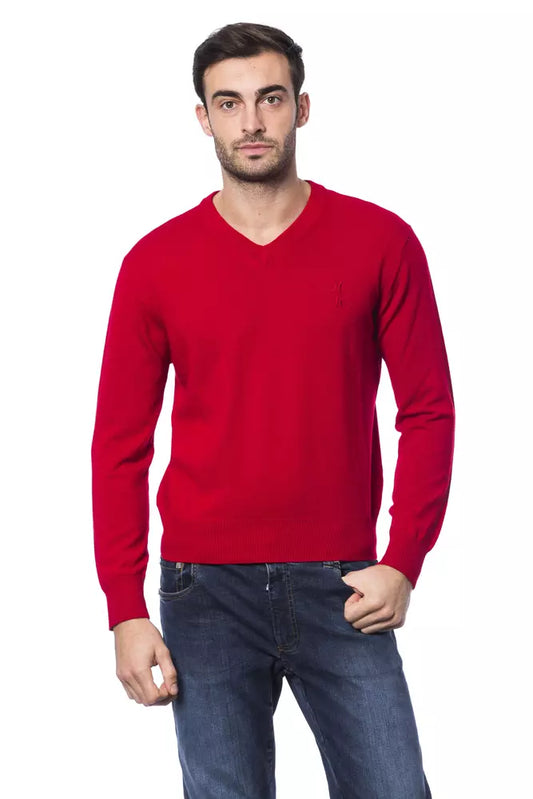 Roter Pullover aus Merinowolle