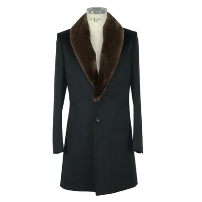 Schwarze Vergine Jacke aus Wolle