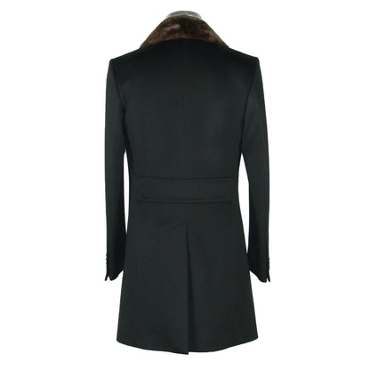 Schwarze Vergine Jacke aus Wolle