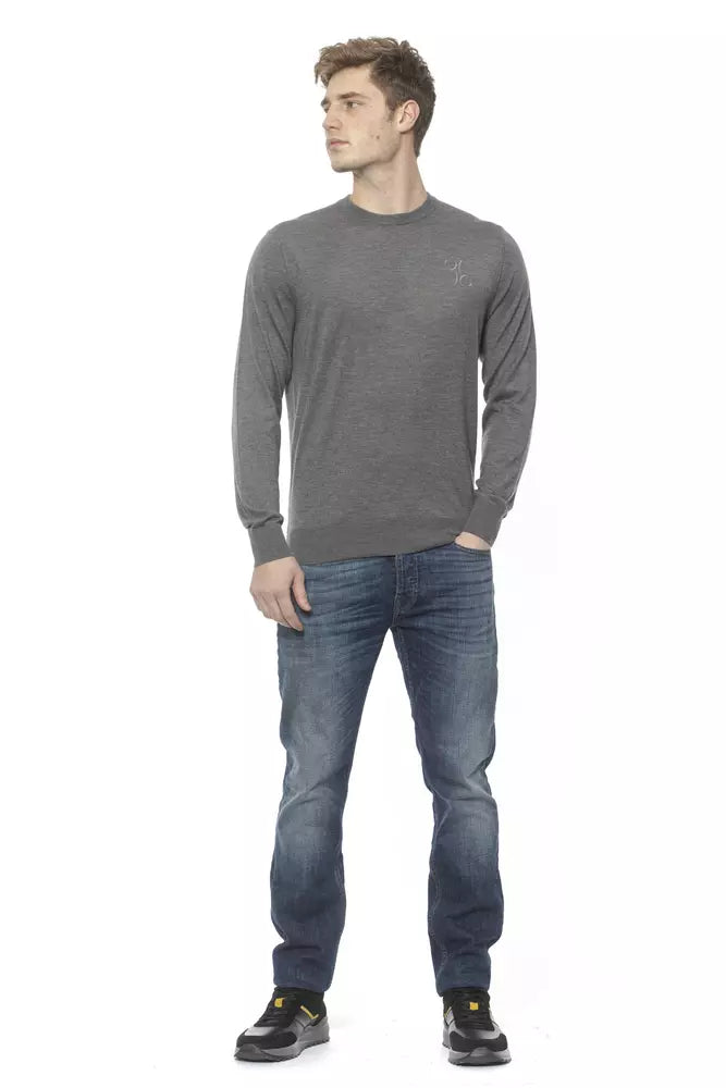 Grauer Kaschmir-Pullover