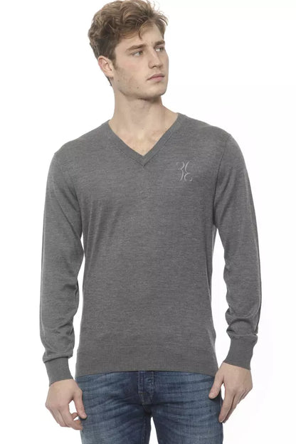 Grauer Kaschmir-Pullover
