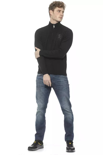 Schwarzer Kaschmirpullover