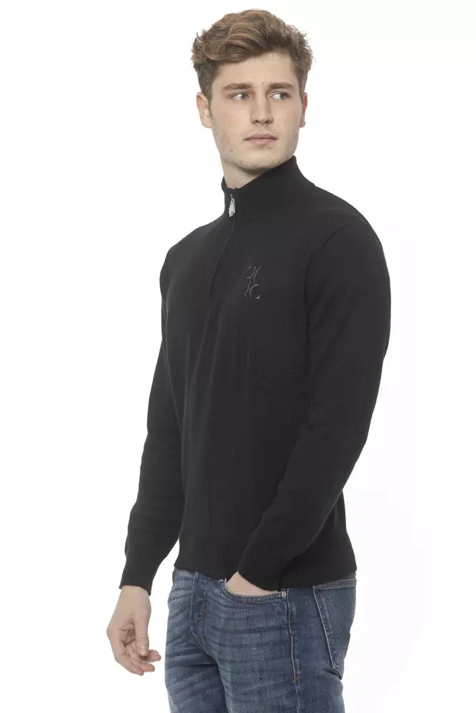 Schwarzer Kaschmirpullover