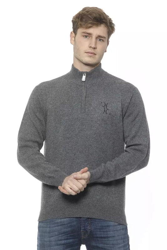 Grauer Kaschmir-Pullover