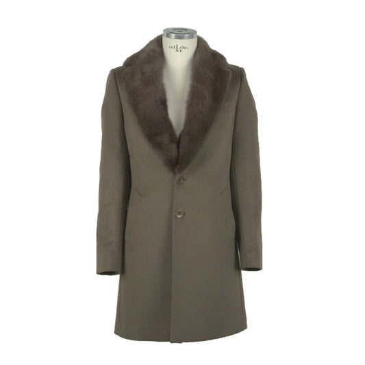 Braune Vergine Jacke aus Wolle