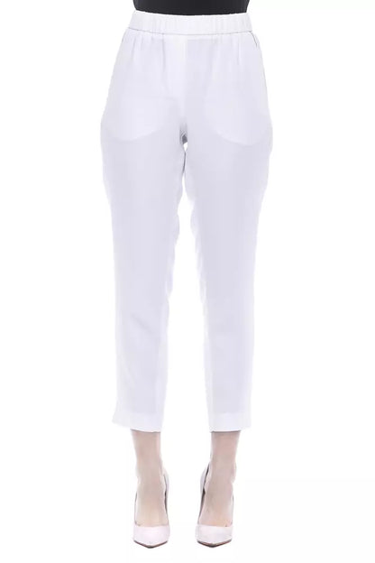 Weiße Viskose Jeans &Amp; Hose