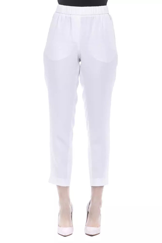 Weiße Viskose Jeans &Amp; Hose
