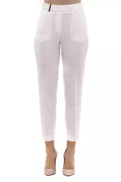 Weiße Viskose Jeans &Amp; Hose