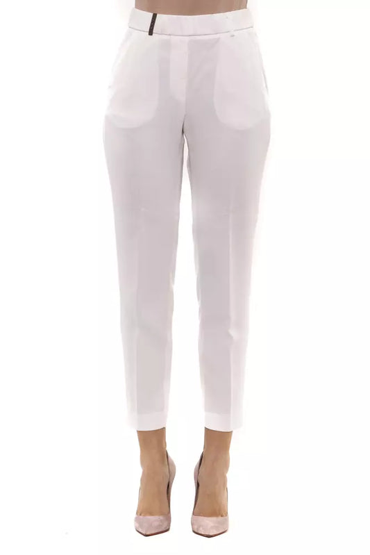 Weiße Viskose Jeans &Amp; Hose