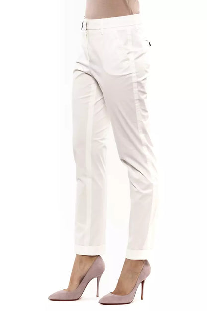 Weiße Baumwolljeans &Amp; Hose
