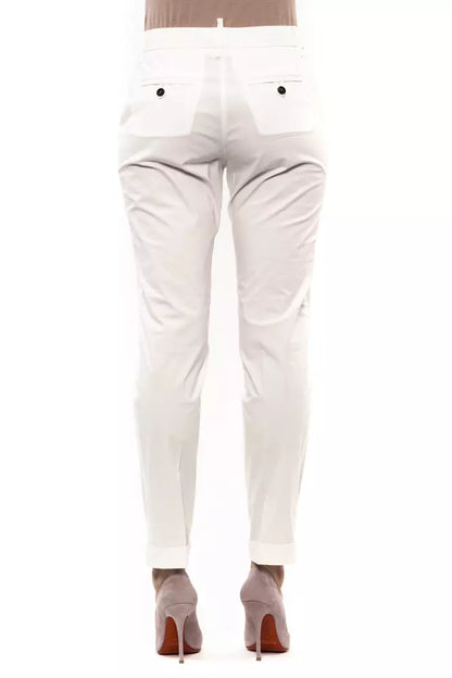 Weiße Baumwolljeans &Amp; Hose