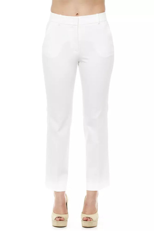 Weiße Baumwolljeans &Amp; Hose