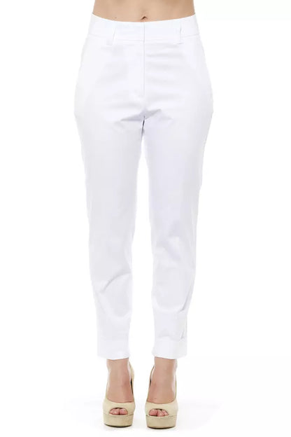 Weiße Baumwolljeans &Amp; Hose