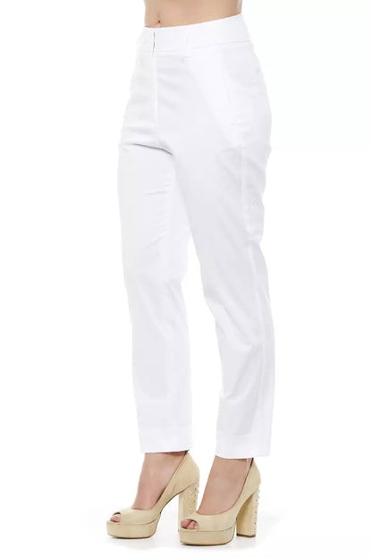 Weiße Baumwolljeans &Amp; Hose
