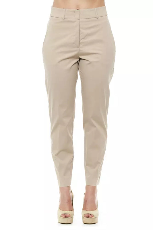 Beige Baumwolle Jeans &Amp; Hose