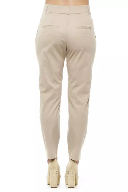 Beige Baumwolle Jeans &Amp; Hose