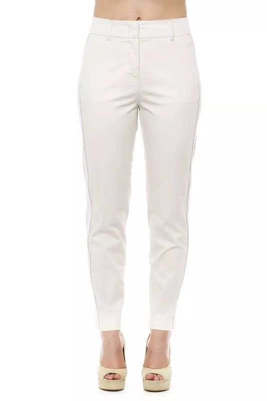 Beige Baumwolle Jeans &Amp; Hose