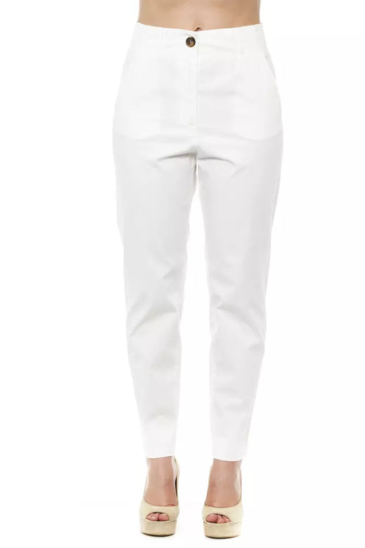 Weiße Baumwolljeans &Amp; Hose