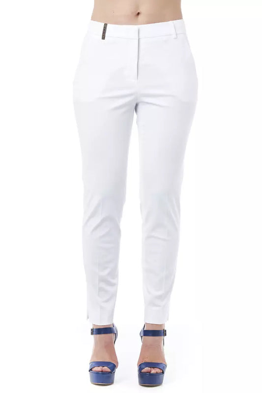 Weiße Baumwolljeans & Hose