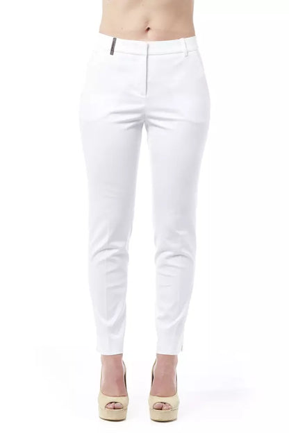 Weiße Baumwolljeans &Amp; Hose
