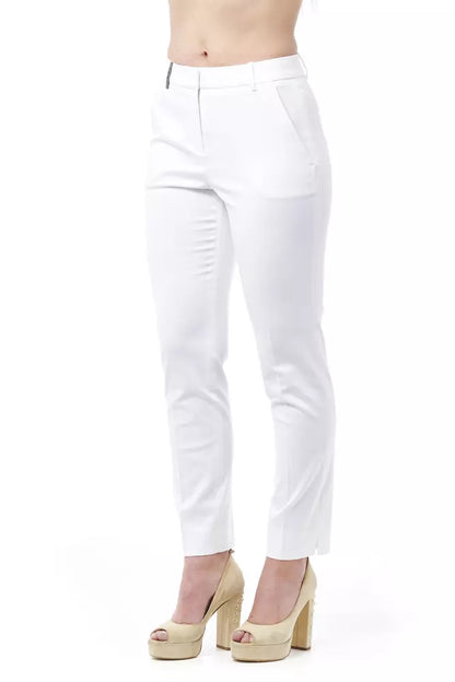 Weiße Baumwolljeans &Amp; Hose