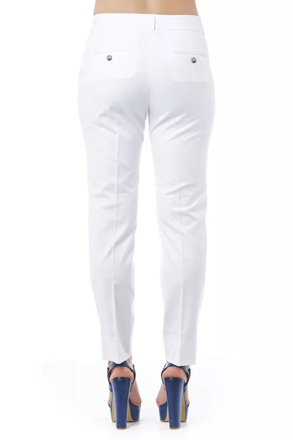 Weiße Baumwolljeans &Amp; Hose