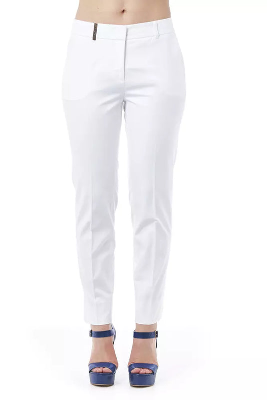 Weiße Baumwolljeans &Amp; Hose