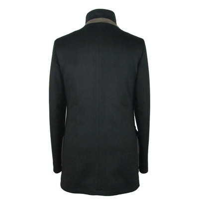 Schwarze Vergine Jacke aus Wolle