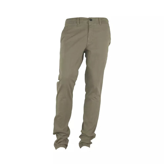 Beige Baumwolljeans & Hose