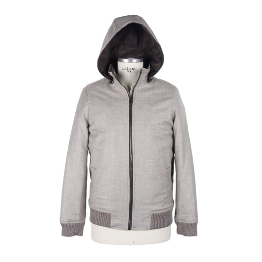 Jacke aus beiger Wolle