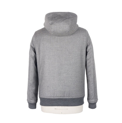 Graue Wolljacke