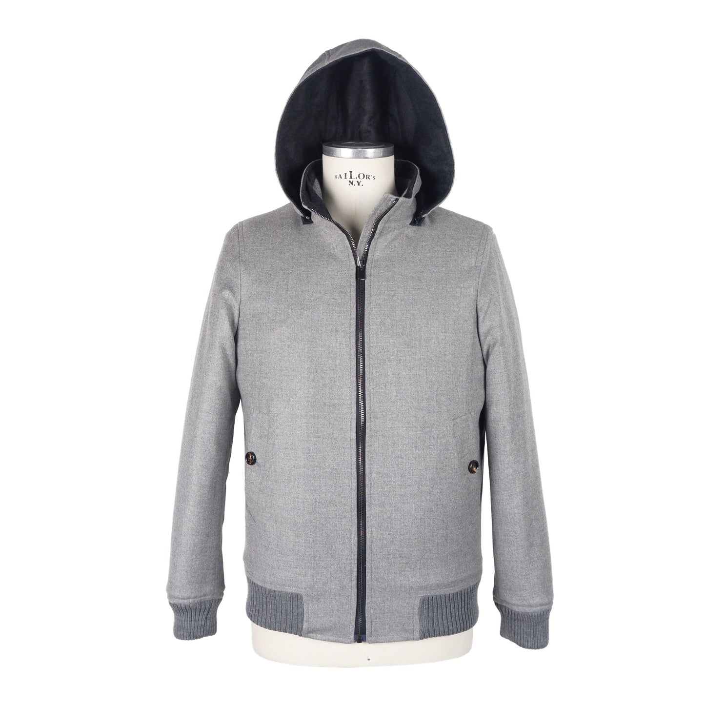 Graue Wolljacke